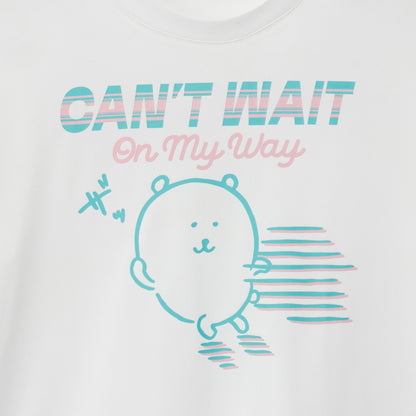 Nagano Characters 速干T恤 CAN’T WAIT (自嘲熊) 白色