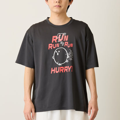 Nagano Characters 速干T恤 RUN (鼹薯饼) 炭灰色