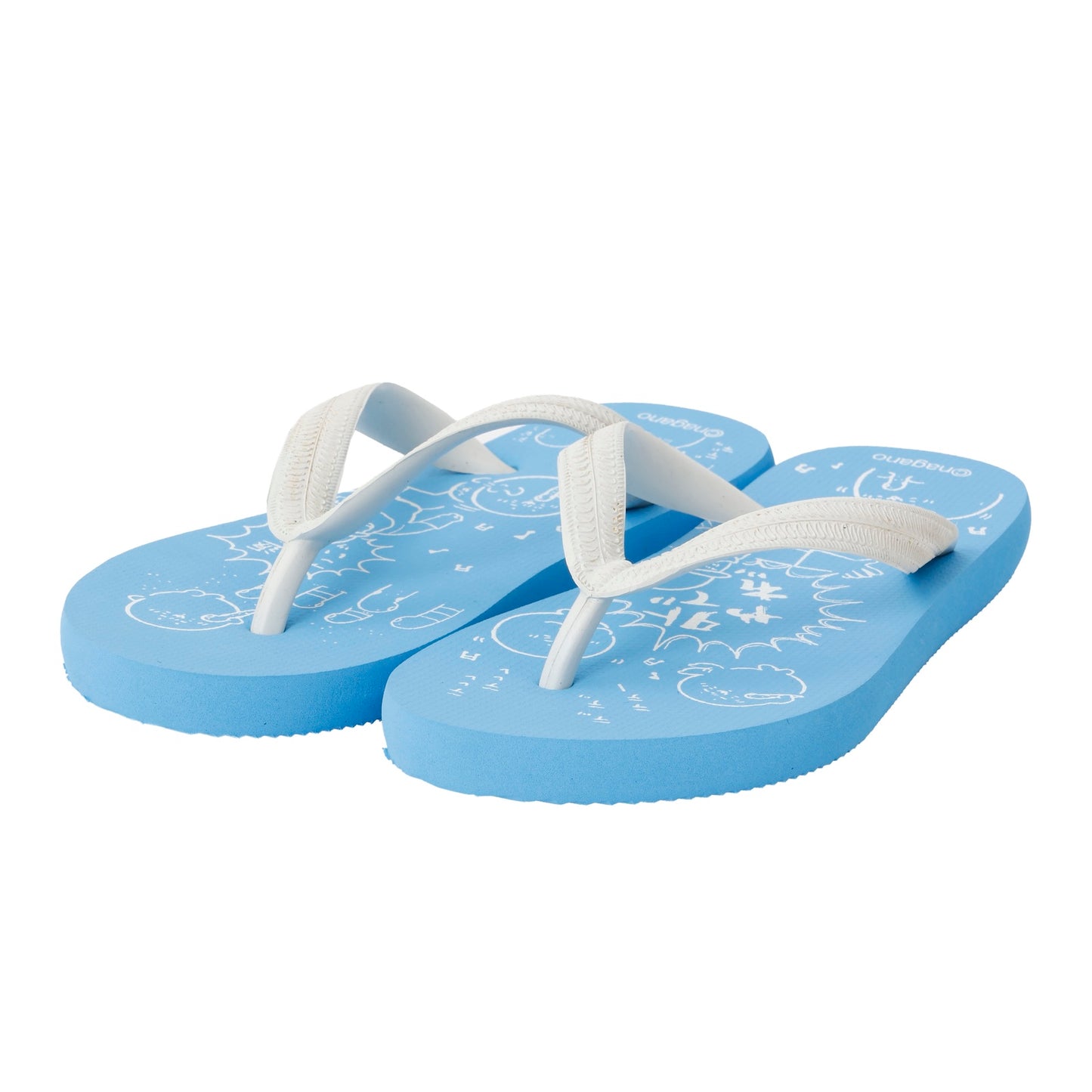Nagano Characters Flip-flops Jiisan and Azarashi Blue