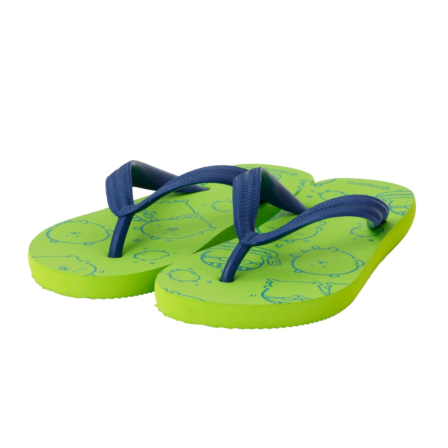 Nagano Characters Flip-flops "Summer Has Come" Yellow Green