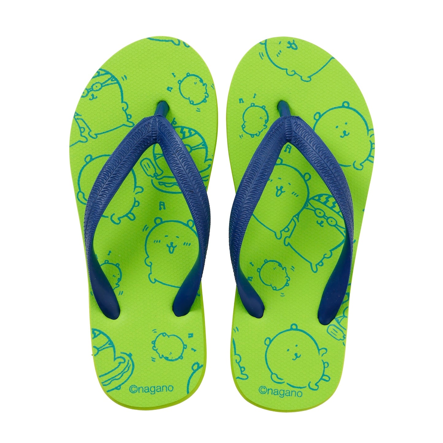 Nagano Characters Flip-flops "Summer Has Come" Yellow Green