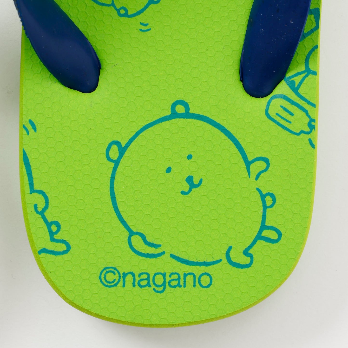 Nagano Characters Flip-flops "Summer Has Come" Yellow Green