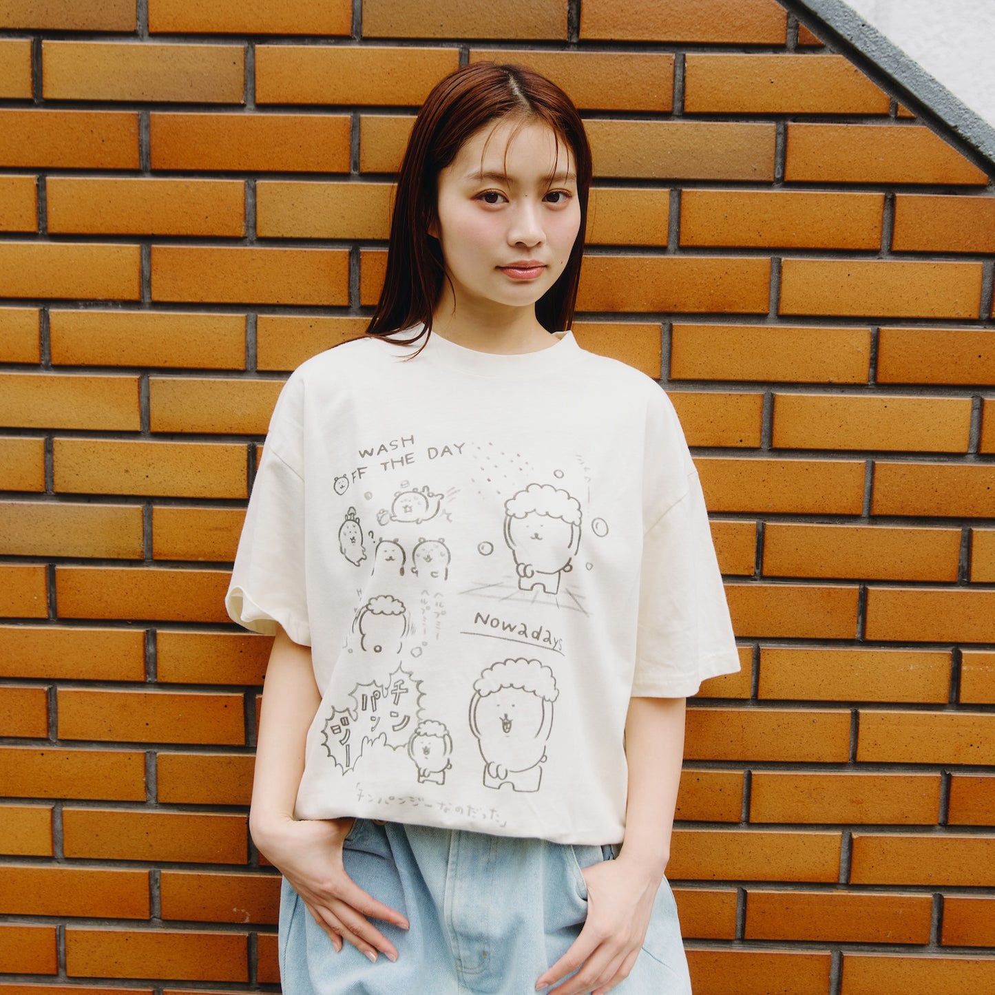 Nagano Characters T-shirt Chimpanzee Cream