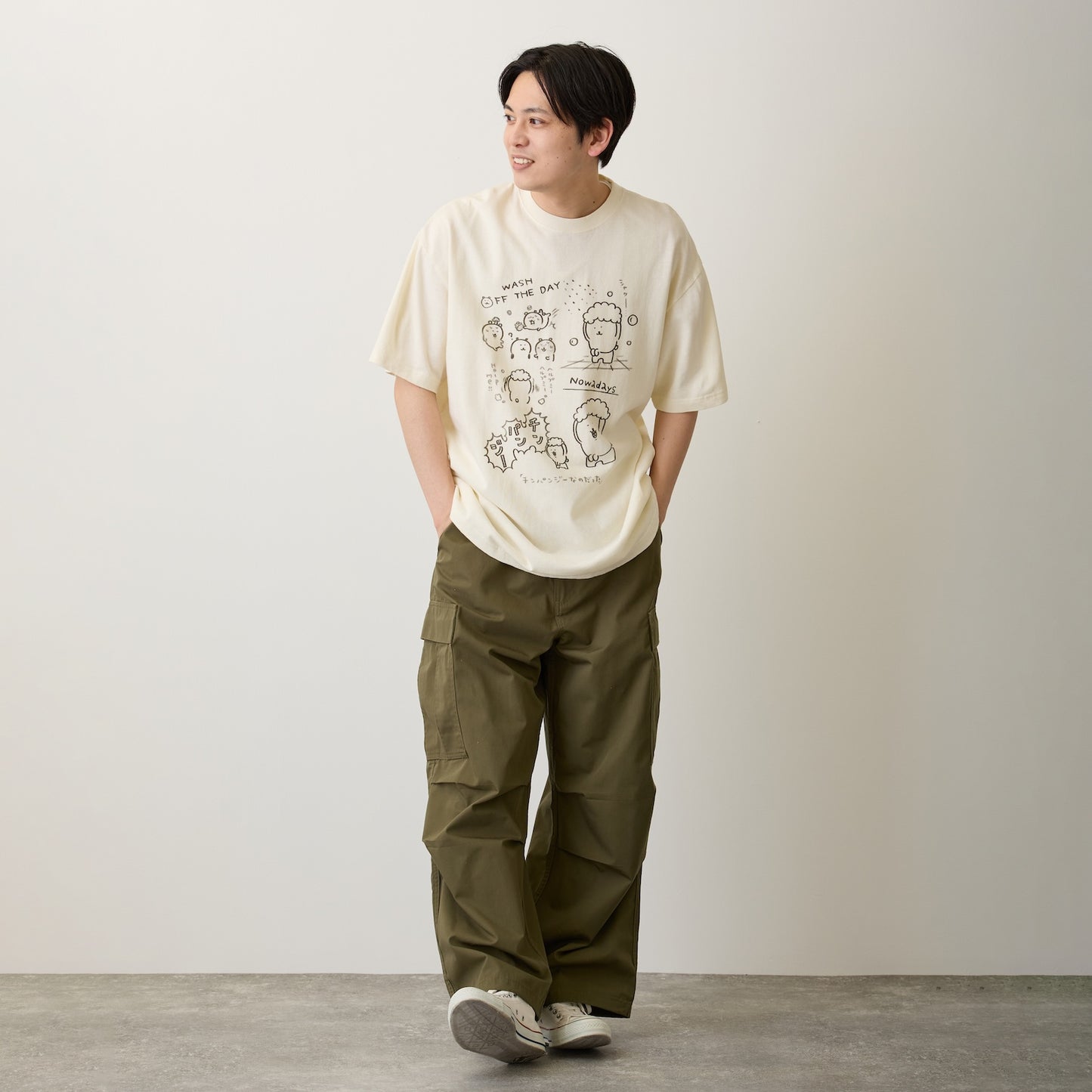 Nagano Characters T-shirt Chimpanzee Cream