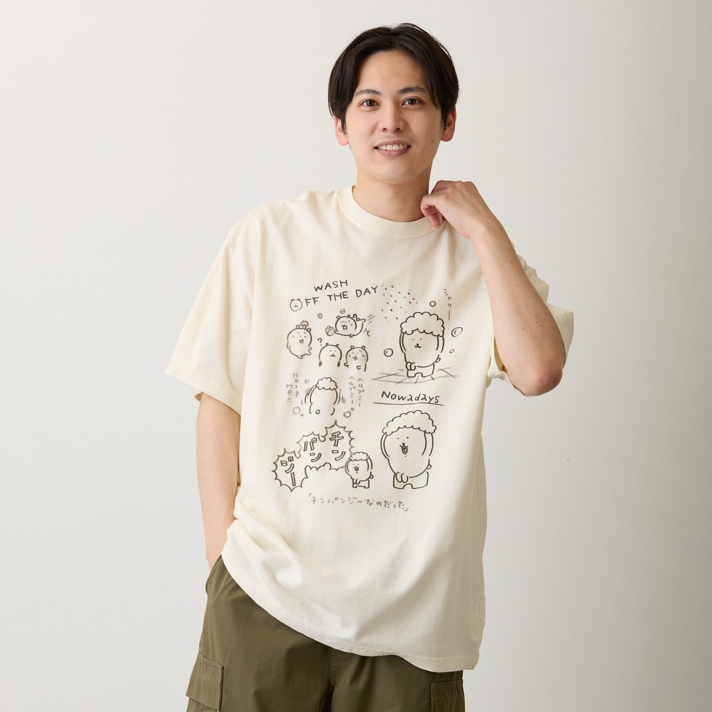Nagano Characters T-shirt Chimpanzee Cream