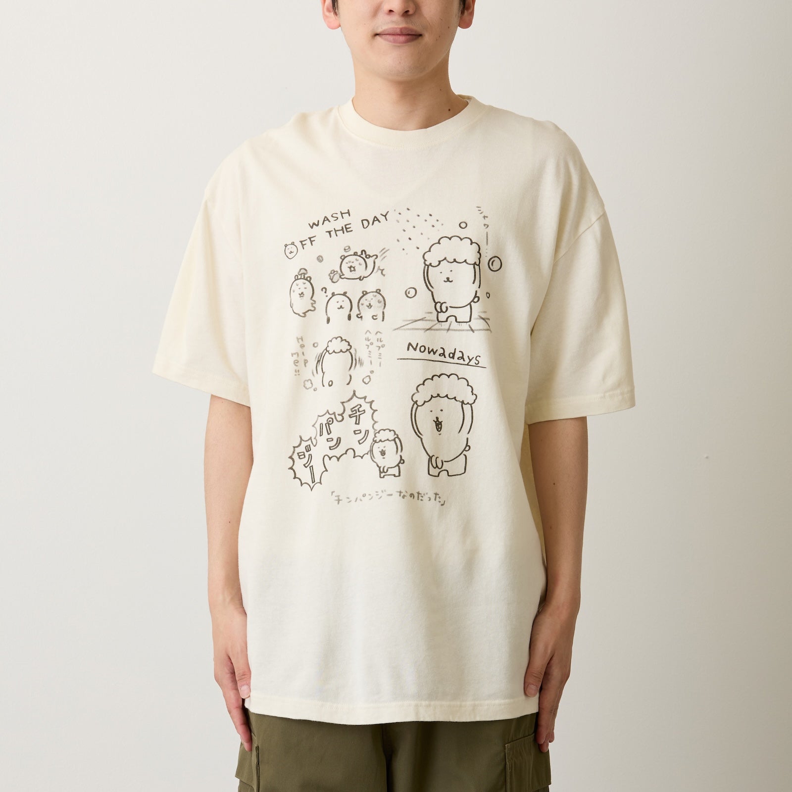 ナガノキャラクターズ Tシャツ チンパンジー クリーム | ナガノ