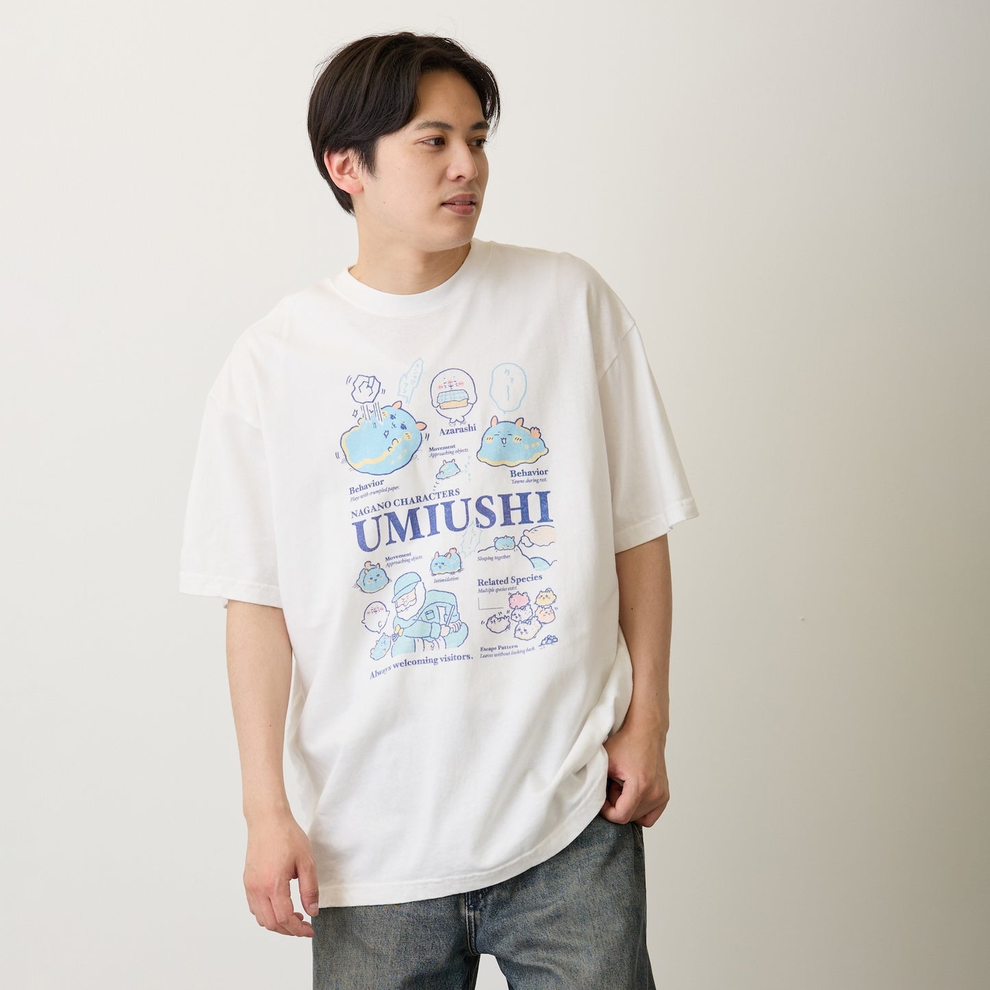 Nagano Characters T恤 海蛞蝓款 米白色