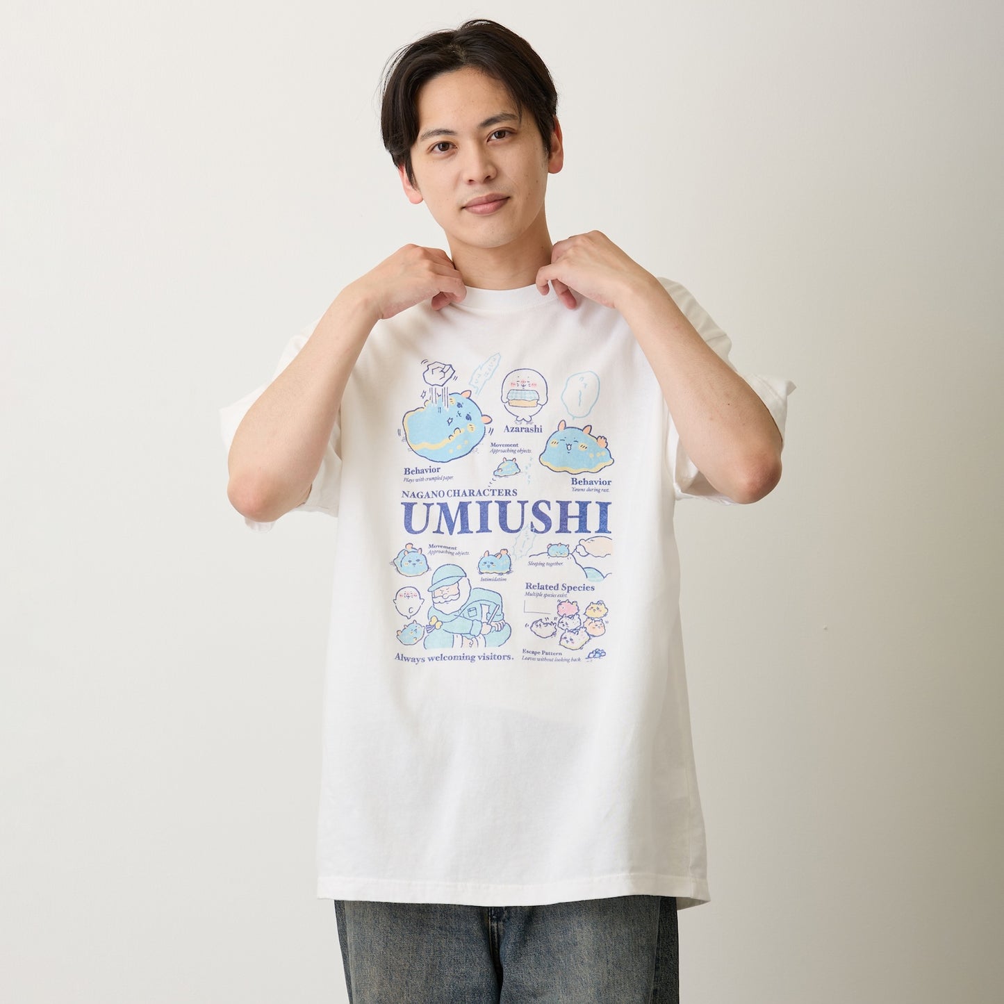 Nagano Characters T恤 海蛞蝓款 米白色