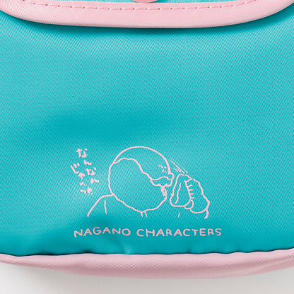 Nagano Characters 立体贴布绣收纳包 爷爷与海豹 薄荷绿