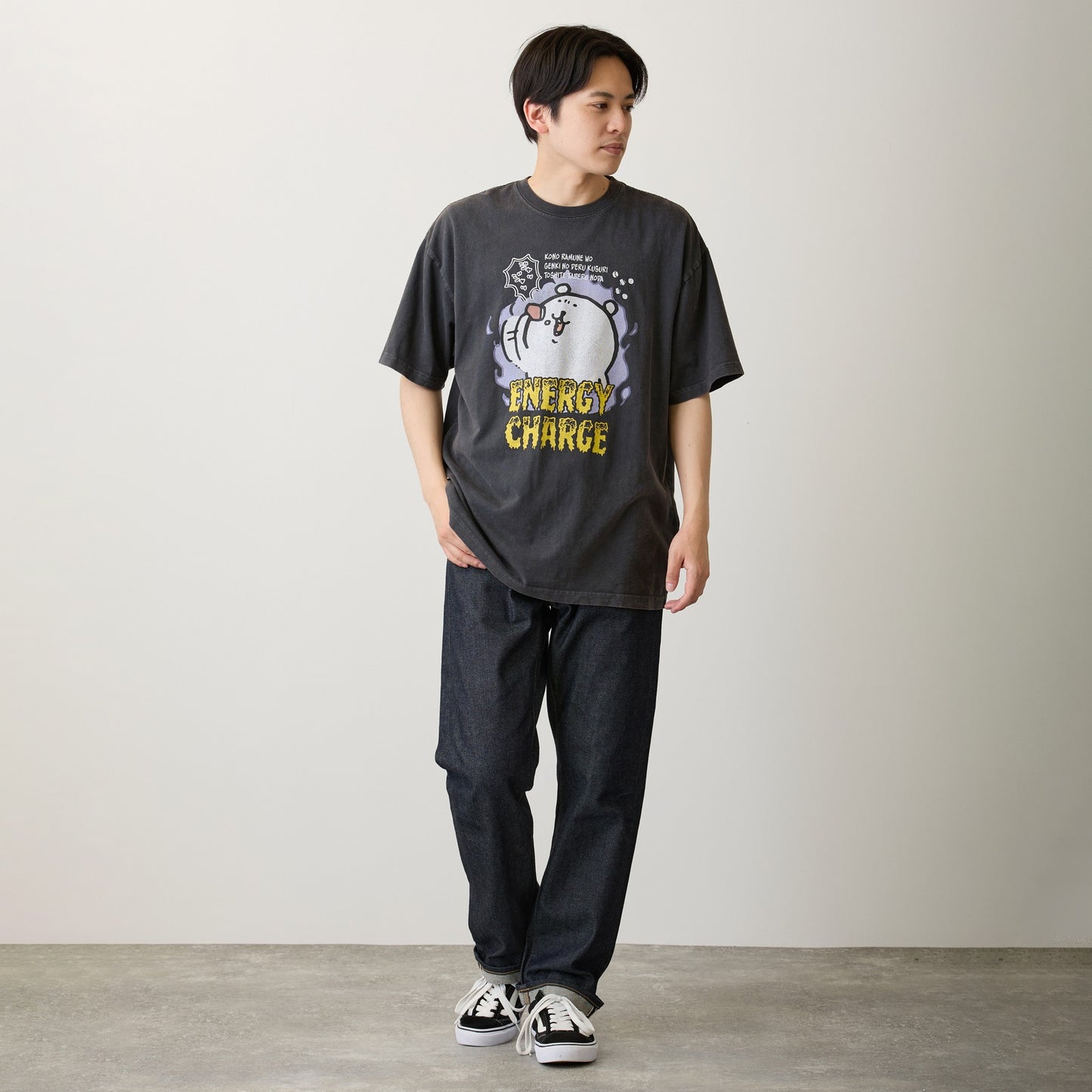 ナガノキャラクターズ Tシャツ ENERGY CHARGE スミ