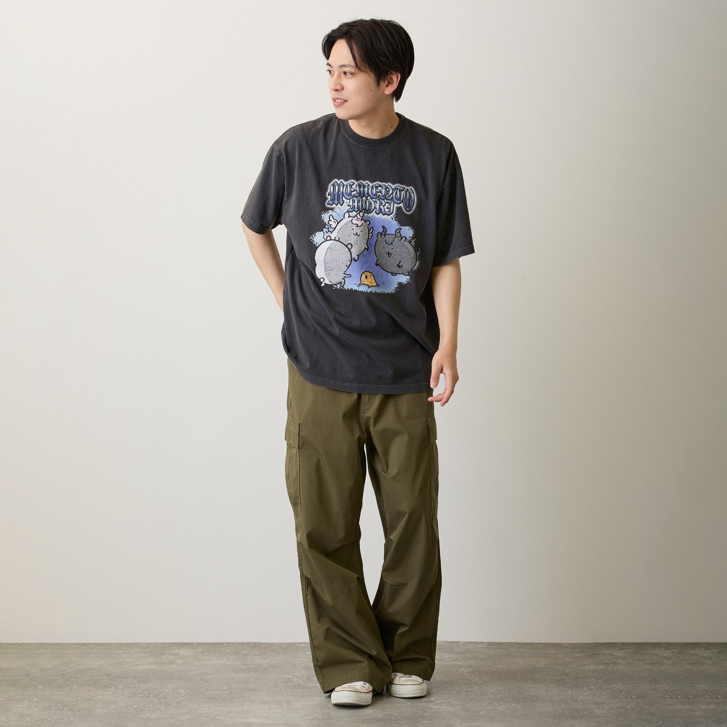 ナガノキャラクターズ Tシャツ MEMENTO MORI スミ
