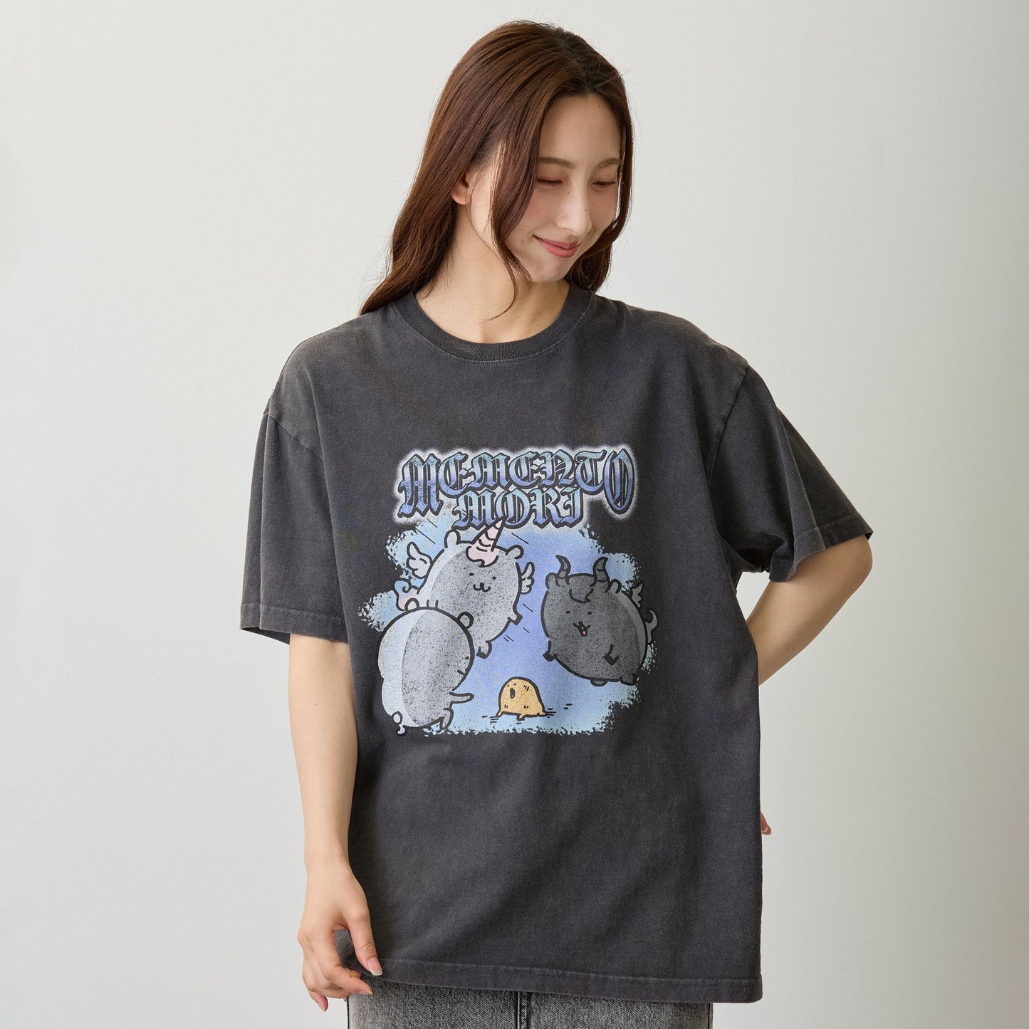 ナガノキャラクターズ Tシャツ MEMENTO MORI スミ