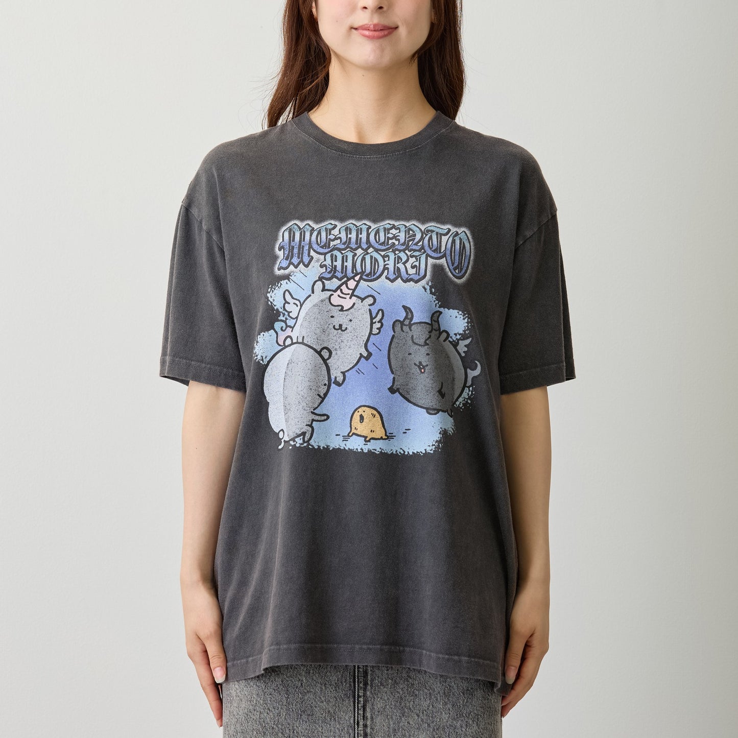 ナガノキャラクターズ Tシャツ MEMENTO MORI スミ