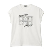 ナガノキャラクターズ ワイドノースリーブ POLLEN ATTACK ホワイト