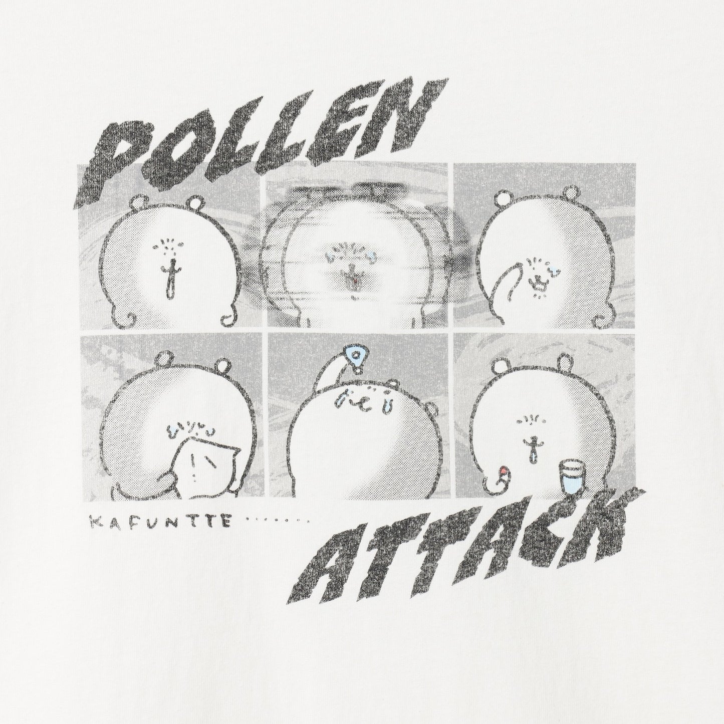 ナガノキャラクターズ ワイドノースリーブ POLLEN ATTACK ホワイト