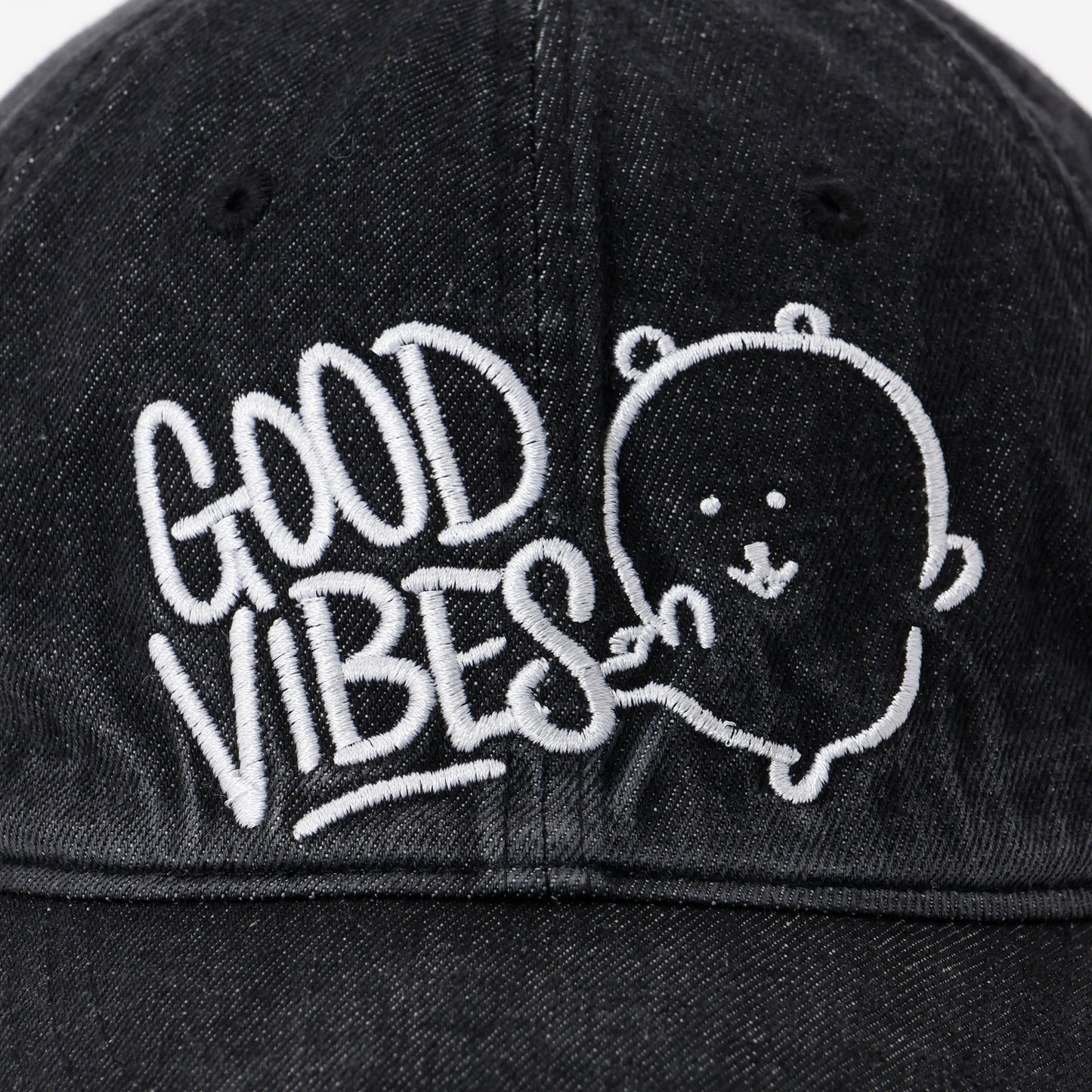 ナガノキャラクターズ キャップ GOOD VIBES ブラック