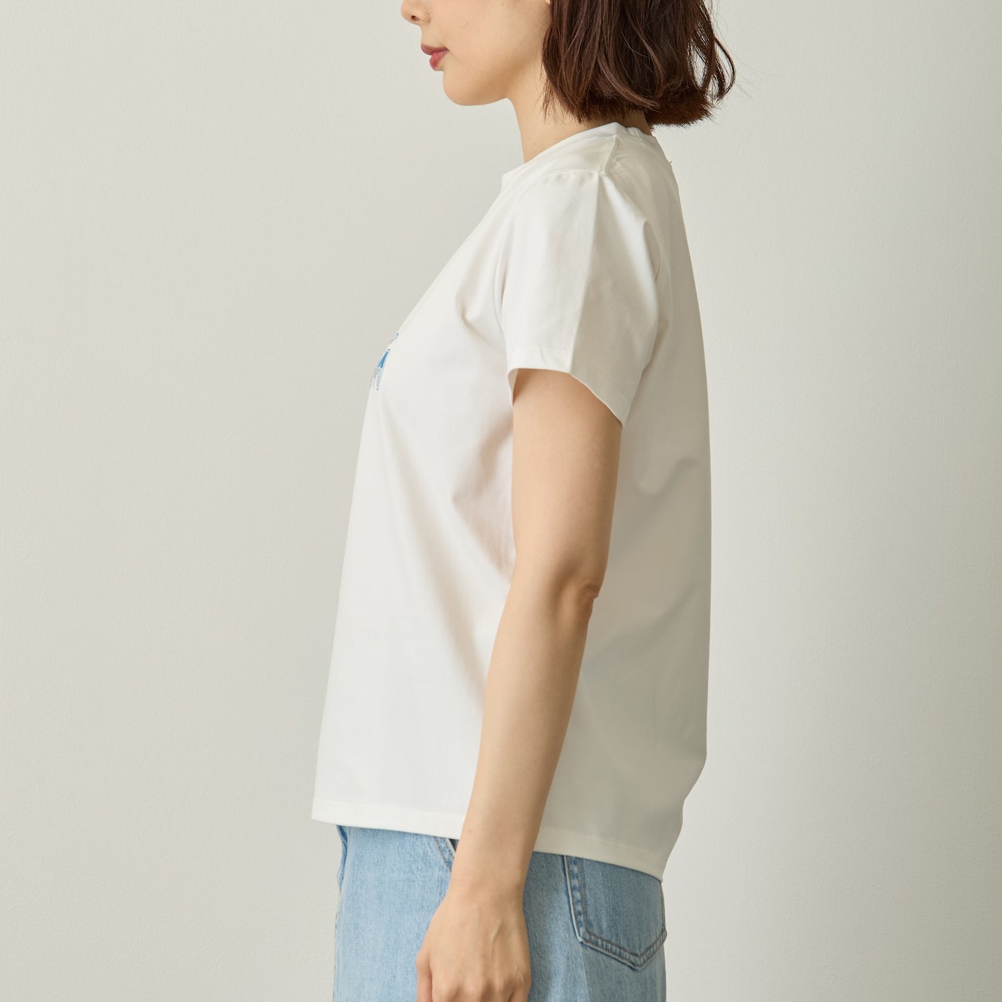 ナガノキャラクターズ ラインストーンTシャツ DECO（FREEDOM） ホワイト