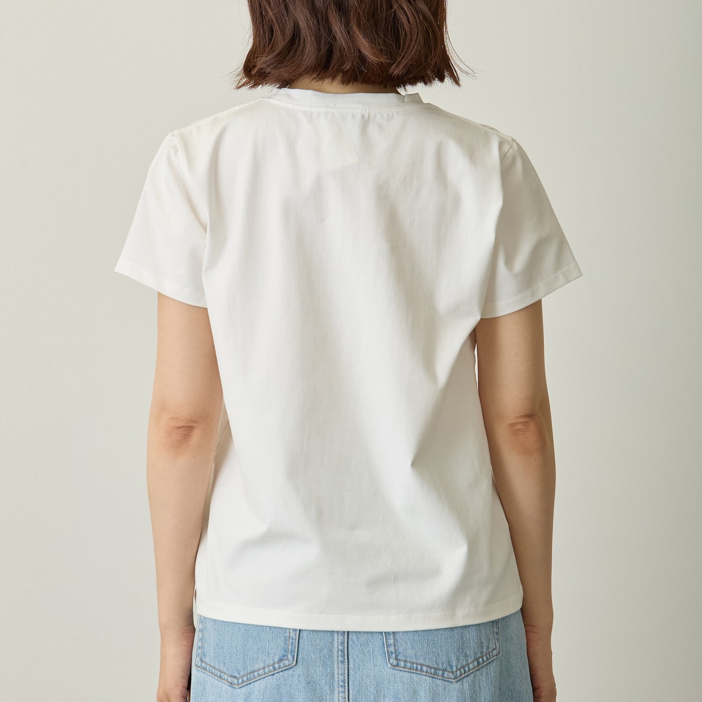 ナガノキャラクターズ ラインストーンTシャツ DECO（FREEDOM） ホワイト