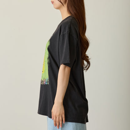 Nagano Characters 박 프린트 T셔츠 두더지고로케 (외계인) 블랙
