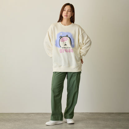 Nagano Characters 스웨트셔츠 뇌를 생각하며 오프 화이트