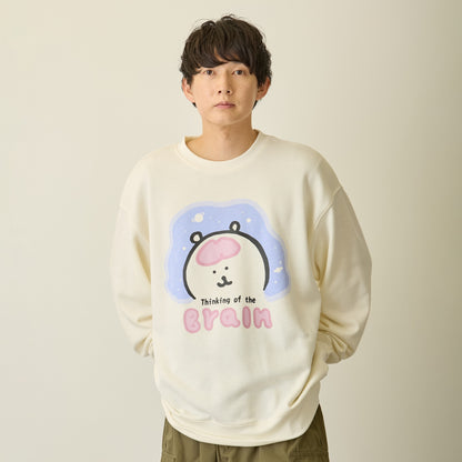 Nagano Characters 스웨트셔츠 뇌를 생각하며 오프 화이트