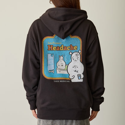 Nagano Characters 집업 후드 기압이 먹색