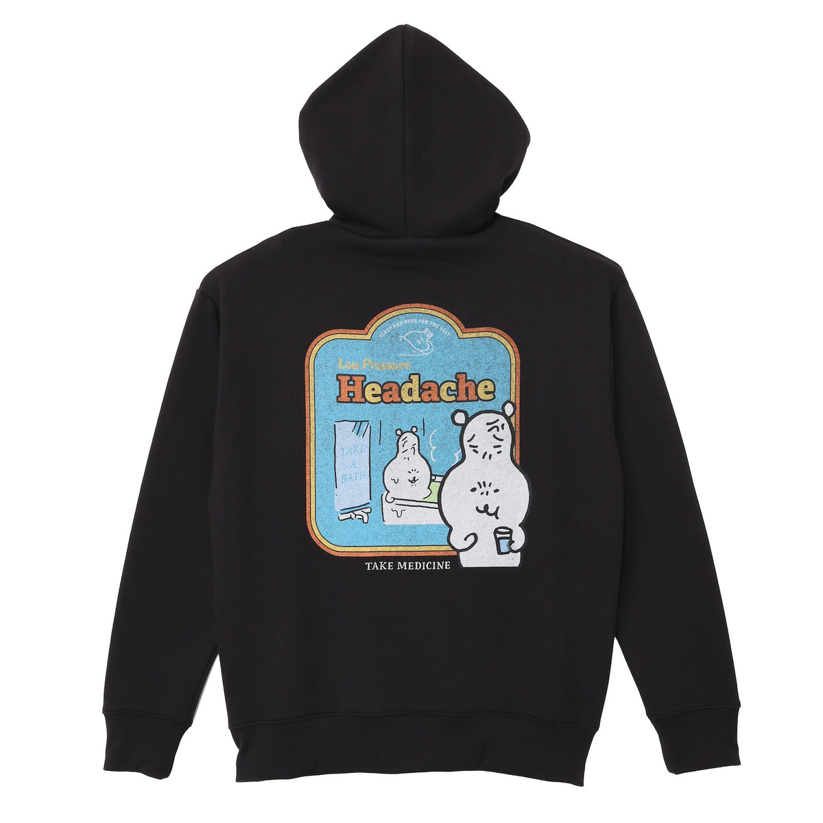 Nagano Characters 집업 후드 기압이 먹색