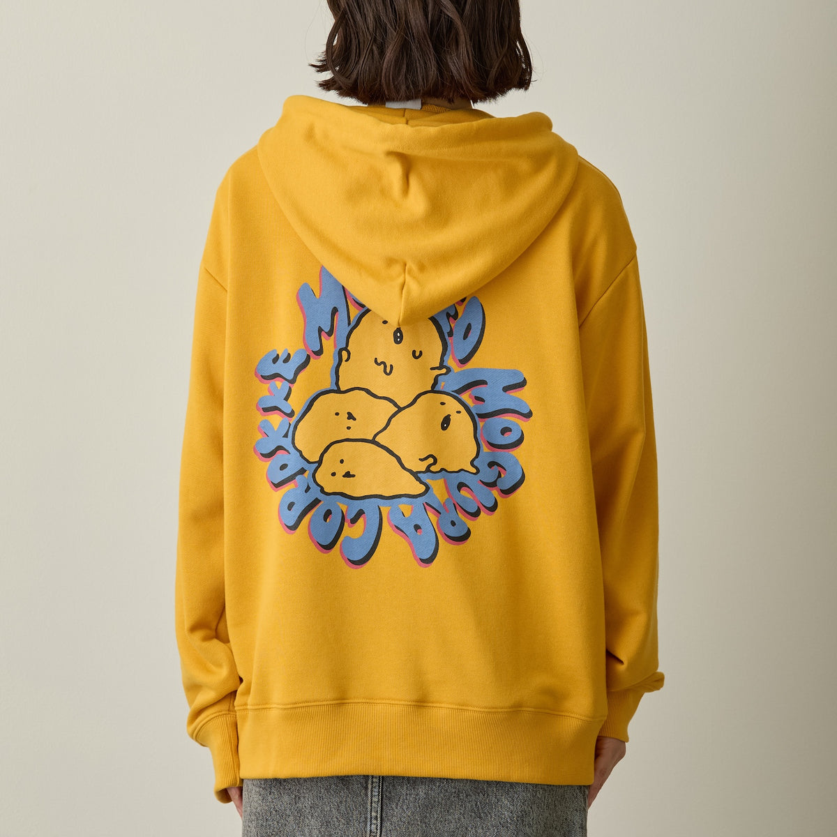 Nagano Characters 집업 후드 MELTED MOGURA COROKKE 오렌지