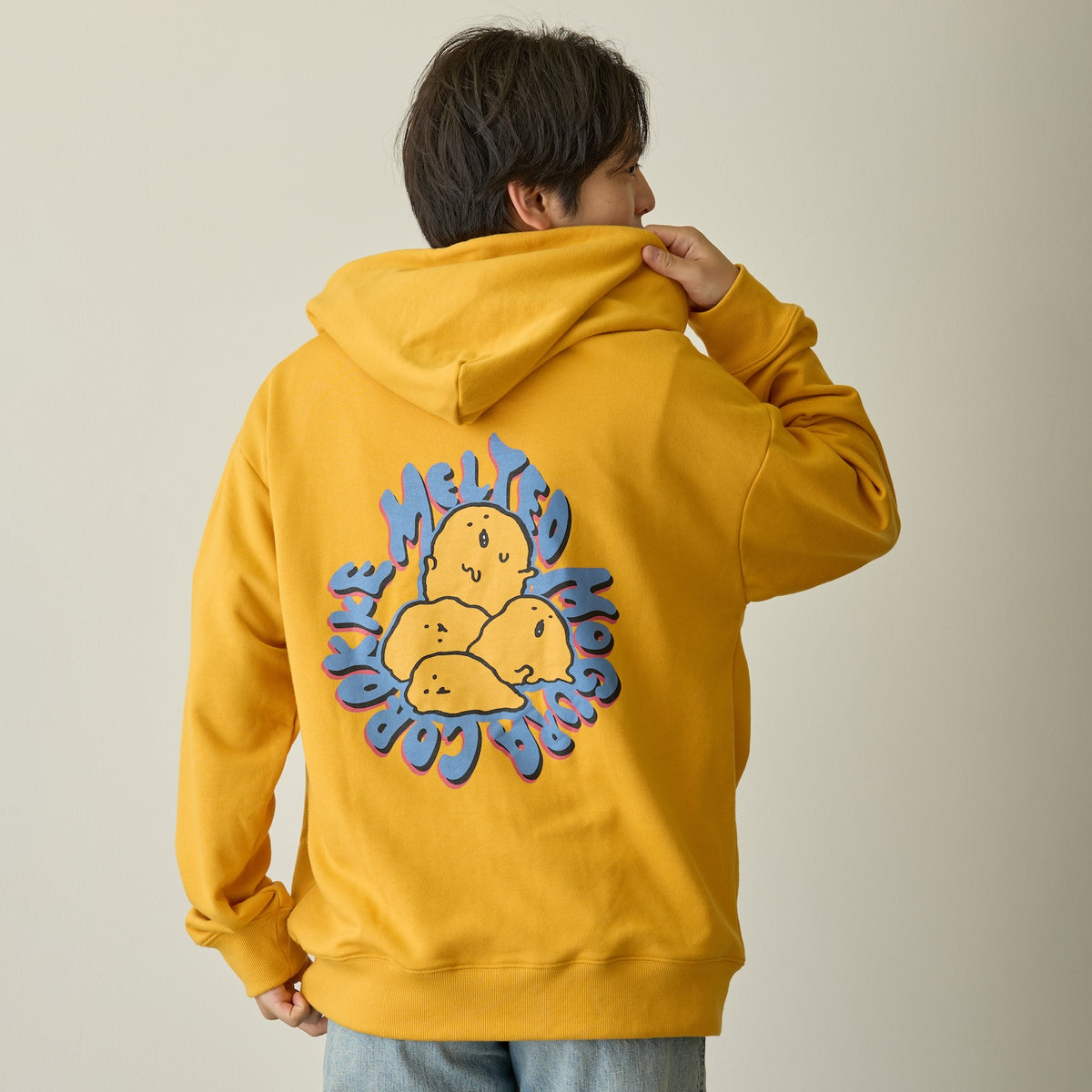 Nagano Characters 집업 후드 MELTED MOGURA COROKKE 오렌지