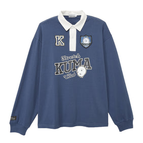ナガノキャラクターズ ラガーシャツ KUMA ブルー