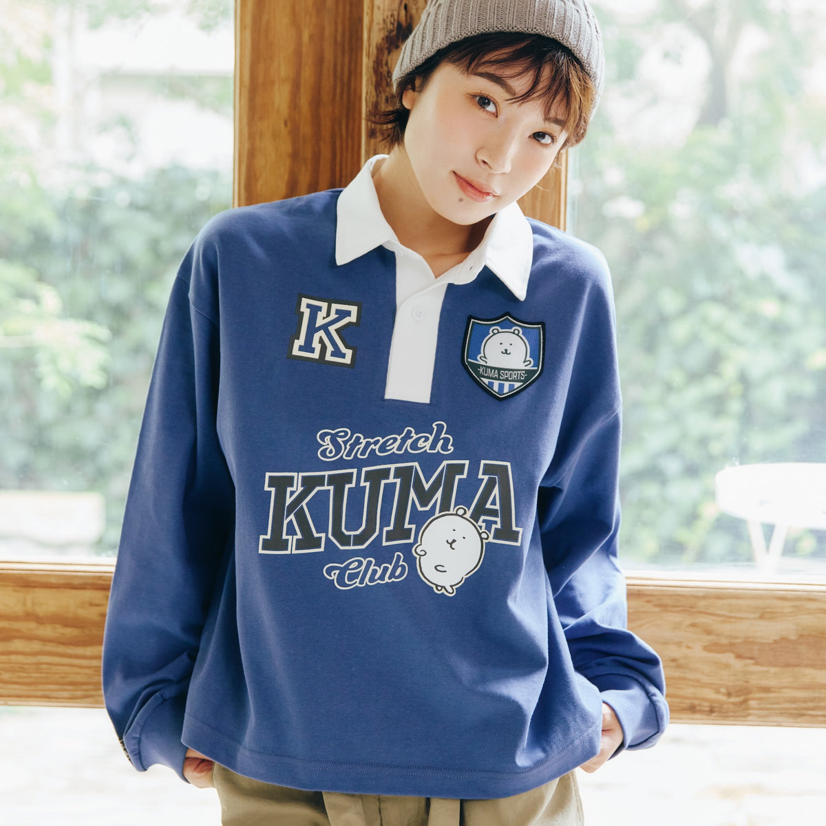 Nagano Characters 橄榄球衫 KUMA 蓝色