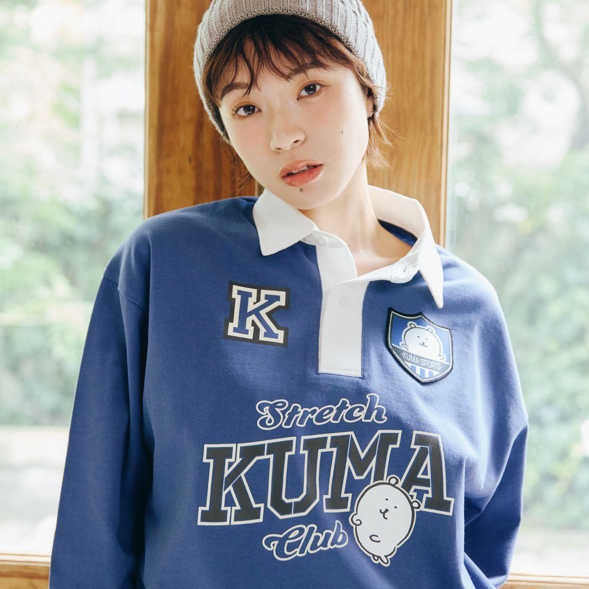 Nagano Characters 橄榄球衫 KUMA 蓝色