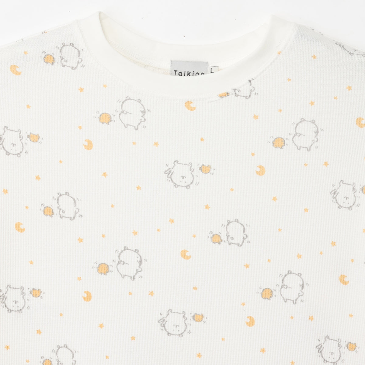 ナガノキャラクターズ ワッフル長袖Tシャツ ラムネリナイト ホワイト