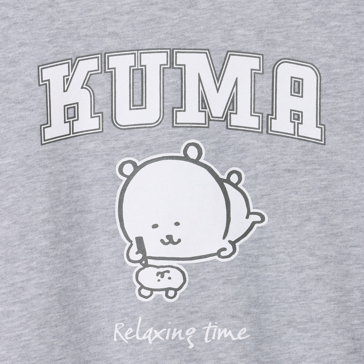 ナガノキャラクターズ スウェットシャツ Relaxing Time（くま） モクグレー