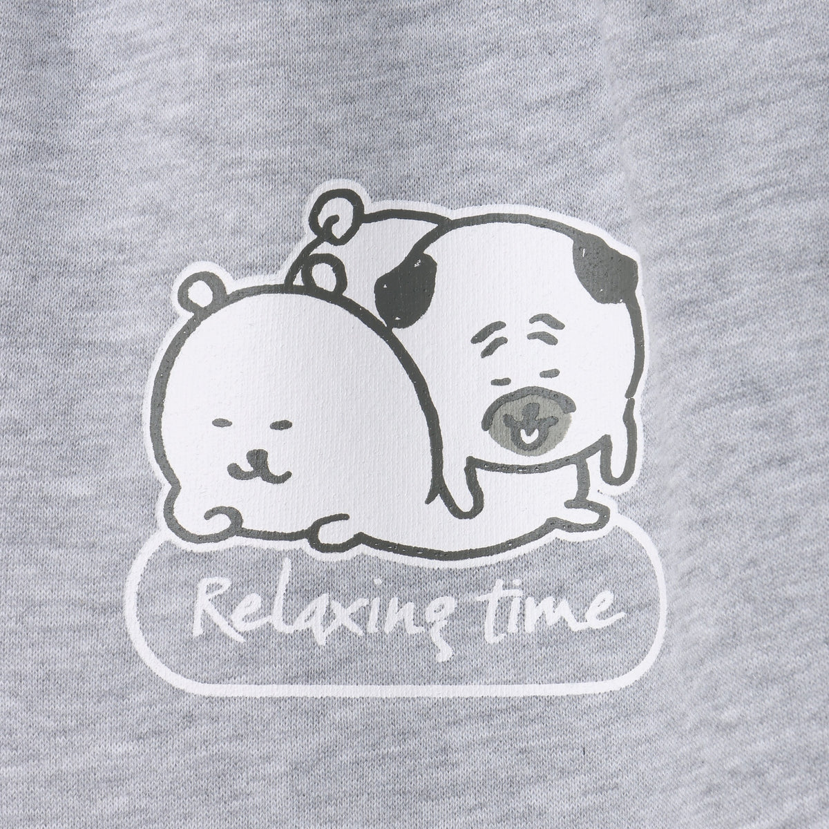 ナガノキャラクターズ スウェットパンツ Relaxing Time（くま） モクグレー