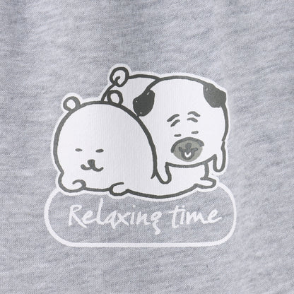 ナガノキャラクターズ スウェットパンツ Relaxing Time（くま） モクグレー