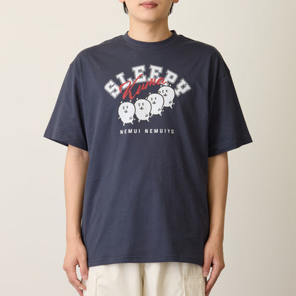 ナガノキャラクターズ Tシャツ SLEEPY（くま） ネイビー