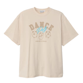 ナガノキャラクターズ Tシャツ DANCE（パグ） オフホワイト