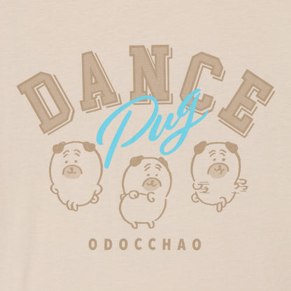 ナガノキャラクターズ Tシャツ DANCE（パグ） オフホワイト