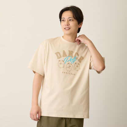 ナガノキャラクターズ Tシャツ DANCE（パグ） オフホワイト