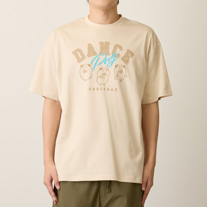 ナガノキャラクターズ Tシャツ DANCE（パグ） オフホワイト