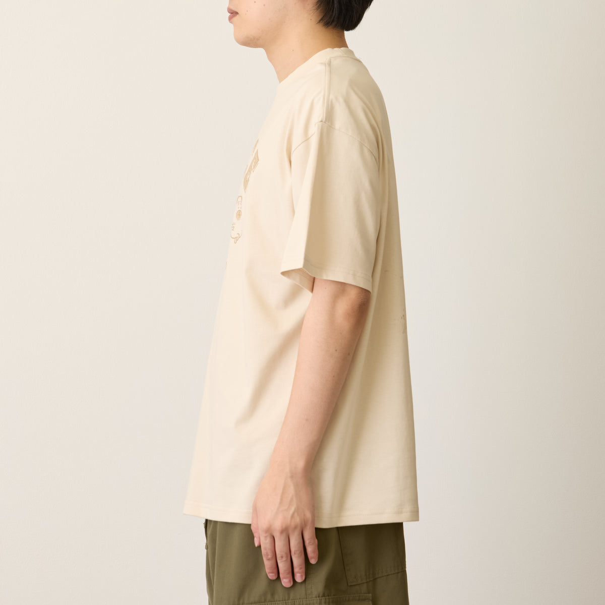 ナガノキャラクターズ Tシャツ DANCE（パグ） オフホワイト