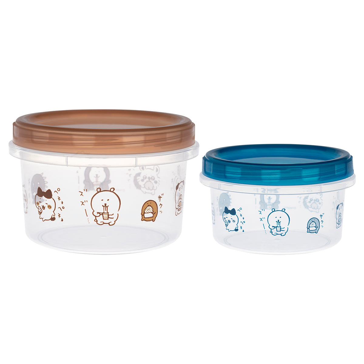 ナガノキャラクターズ 2個セットラウンドコンテナ（食べ食べたち