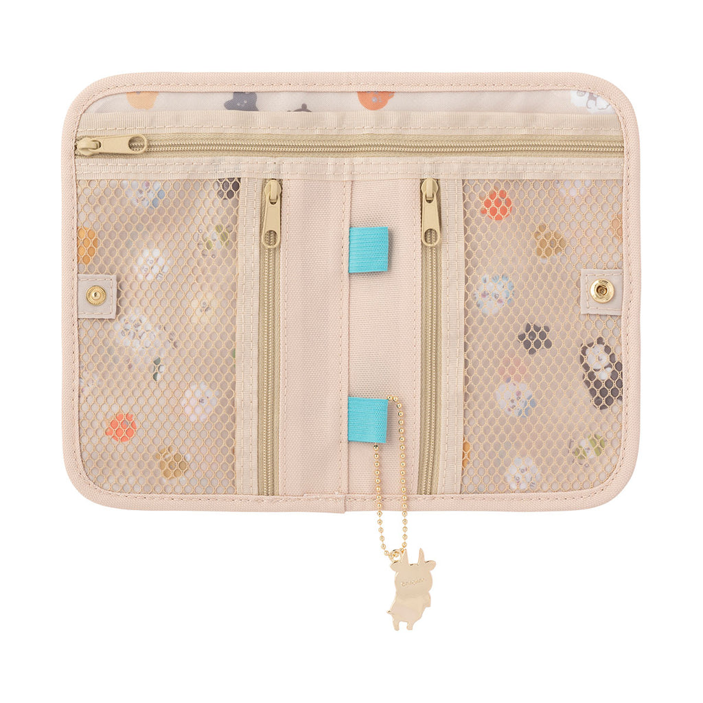 Event pouch (beige) with a size that can also include Nagano Characters Passport