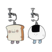 Nagano Characters Yura Yuraura Earrings (Bread and Onigiri)