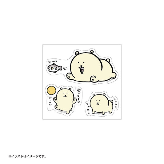 ナガノキャラクターズ ナガノの水族館 クリアステッカーセット(シロクマ)