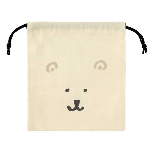 ナガノキャラクターズ ナガノの水族館 ほどよいサイズの巾着(シロクマ)