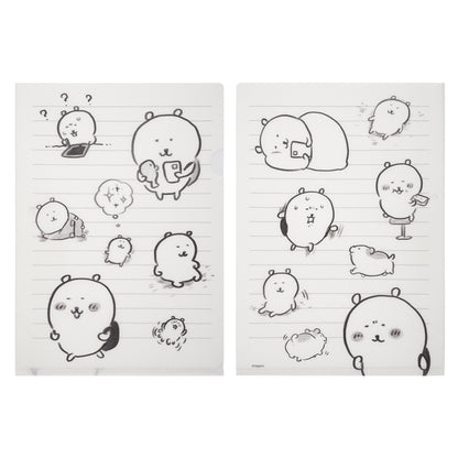 ナガノキャラクターズ 思い出のスケッチ 手触りの良いクリアファイル（ホワイト）