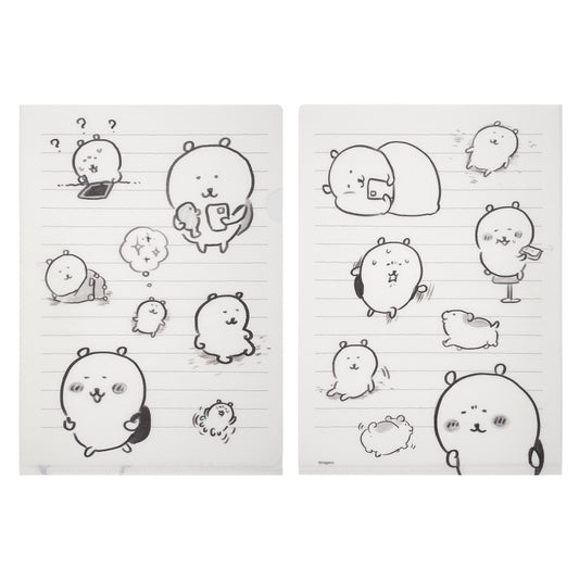 ナガノキャラクターズ 思い出のスケッチ 手触りの良いクリアファイル（ホワイト）