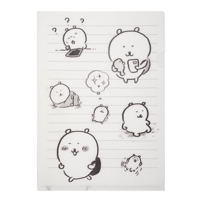 ナガノキャラクターズ 思い出のスケッチ 手触りの良いクリアファイル（ホワイト）